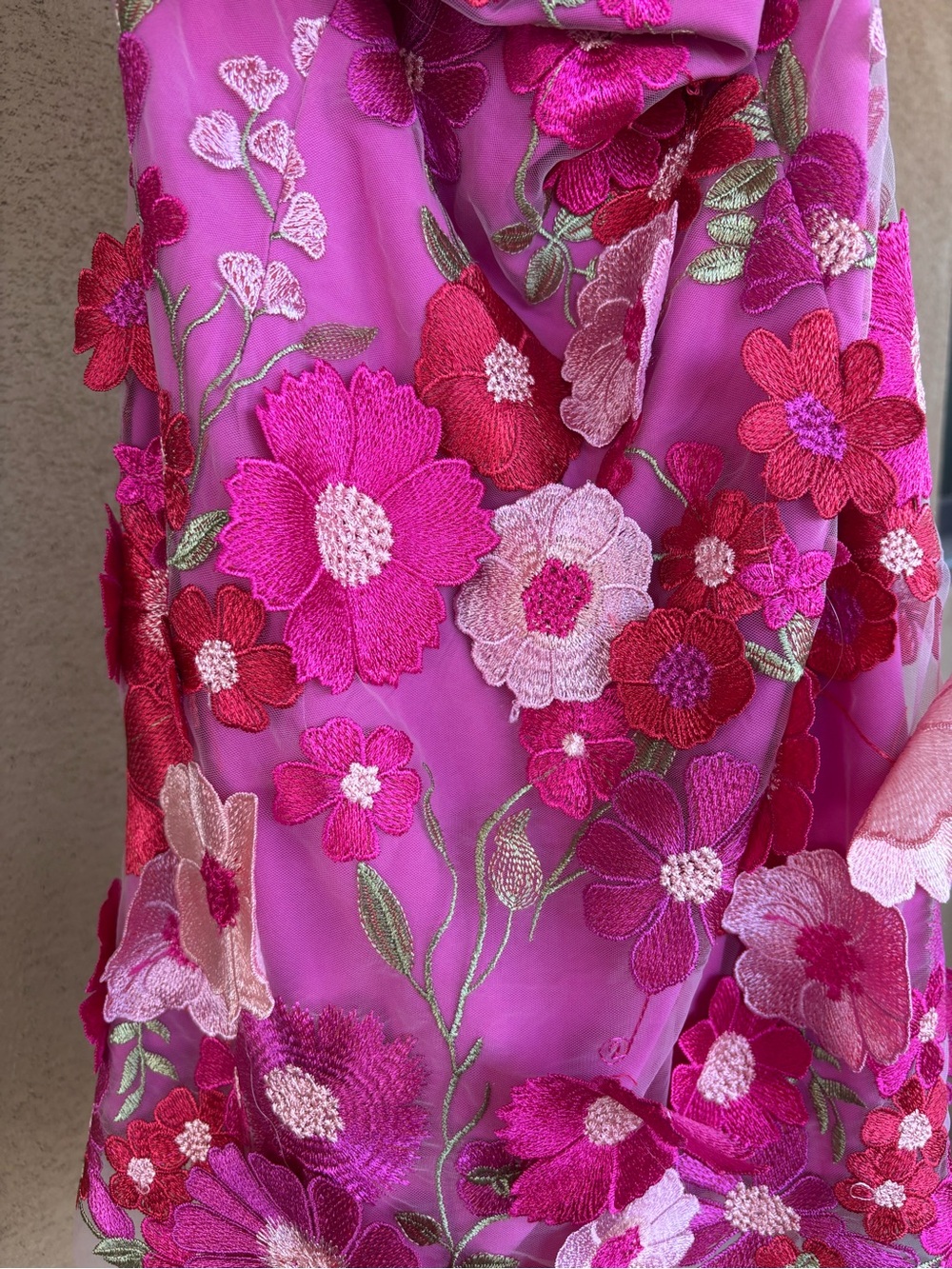 Altar'd State Pink Strapless Floral Appliqué Dress - Picture 4 of 5